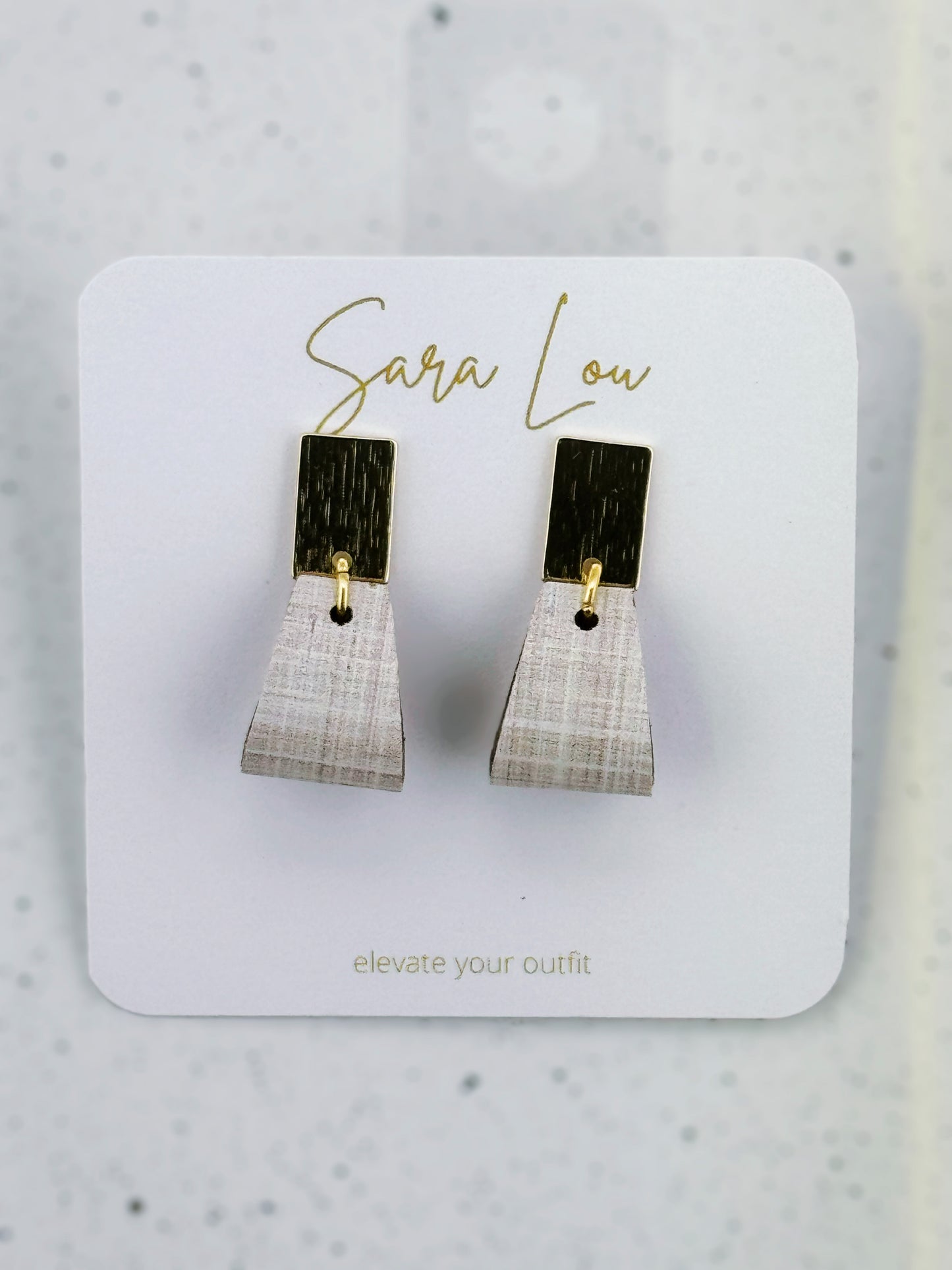 Leather earring